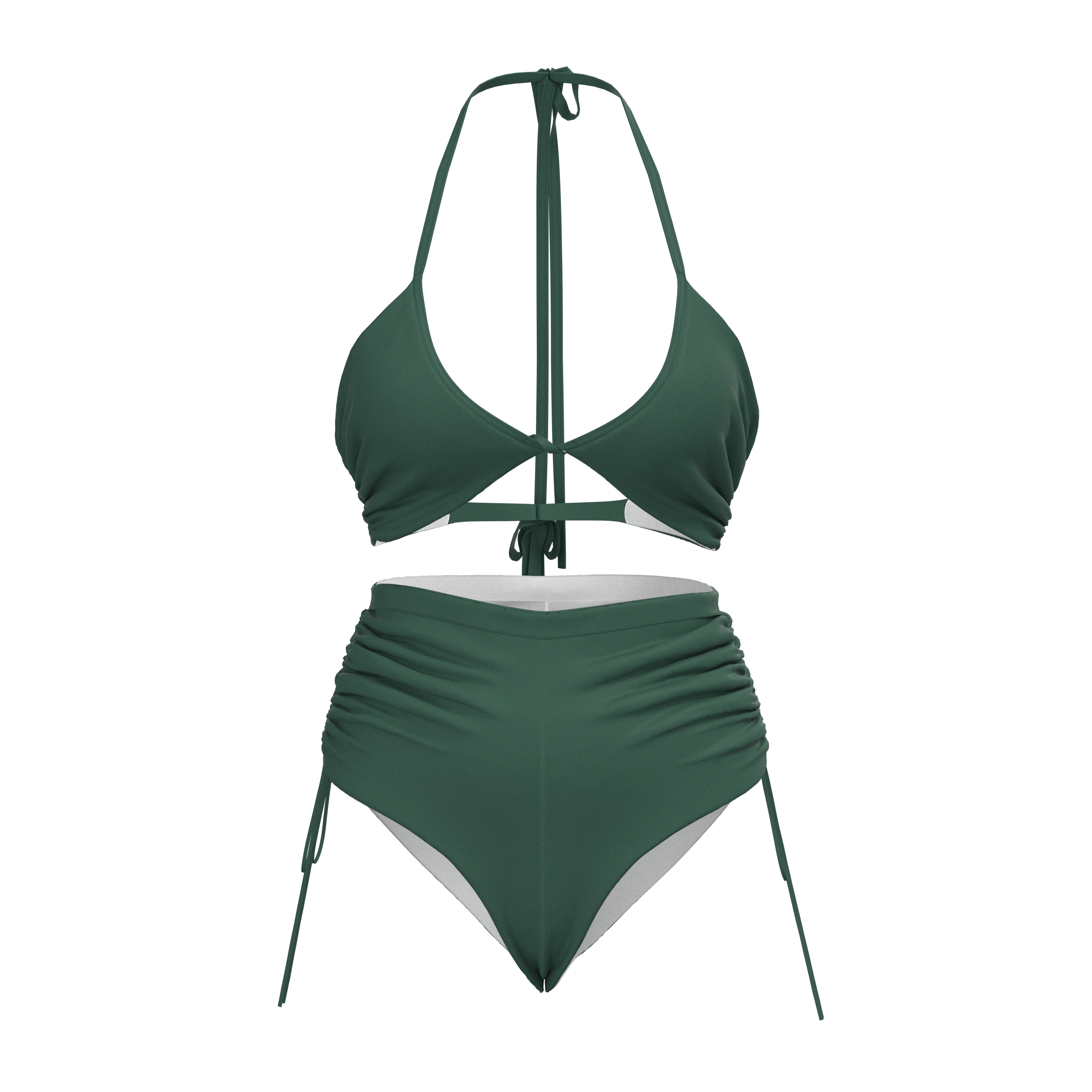 Fully Lined Bikini Set With Ruching On Sides | Athos Pallas